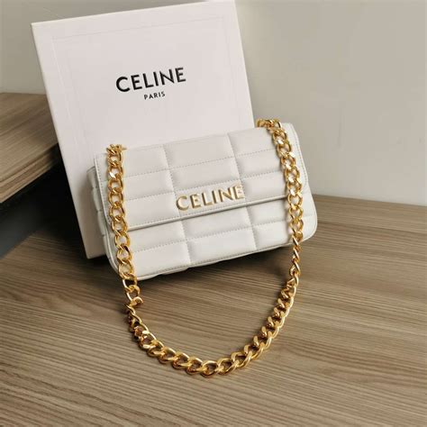 matelassé monochrome celine bag|Women's Long chain shoulder bag matelasse monochrome .